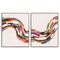 Stupell Industries Abstract Colorful Wave 2 pc Framed Giclee Wall Art Set Design by Grace Popp